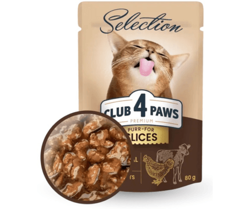 Club4paws Strips Chicken Veal in Gravy 100g (12/pack)