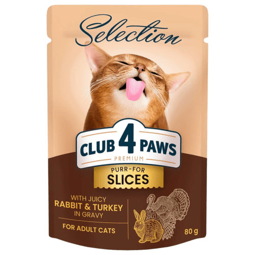 Club4paws Strips Rabbit Turkey in Gravy 100g (12/pack)