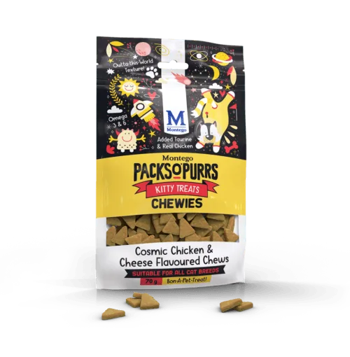 Montego Bags O Wags Chicken & Cheese Chewies Cat Packs O Purrs 70 g