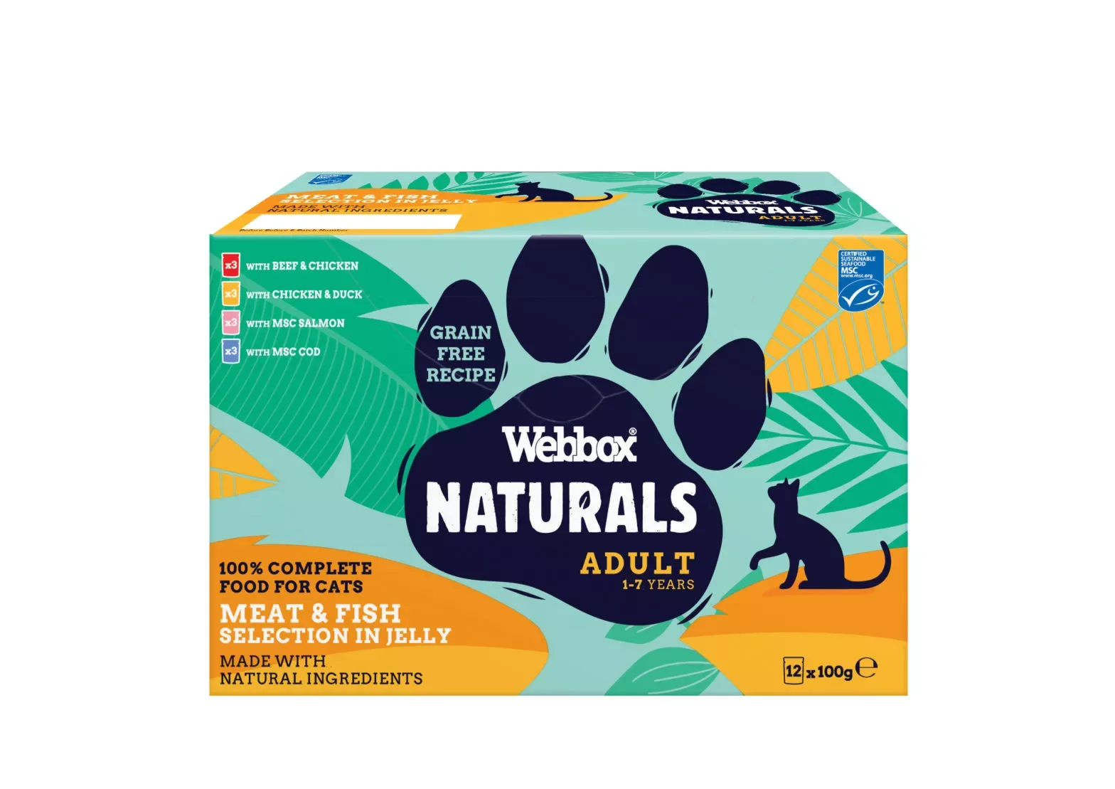 Webbox Naturals Fish & Meat in Jelly Wet Cat Food